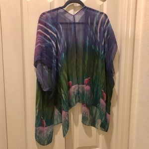 Shrug sheer floral print